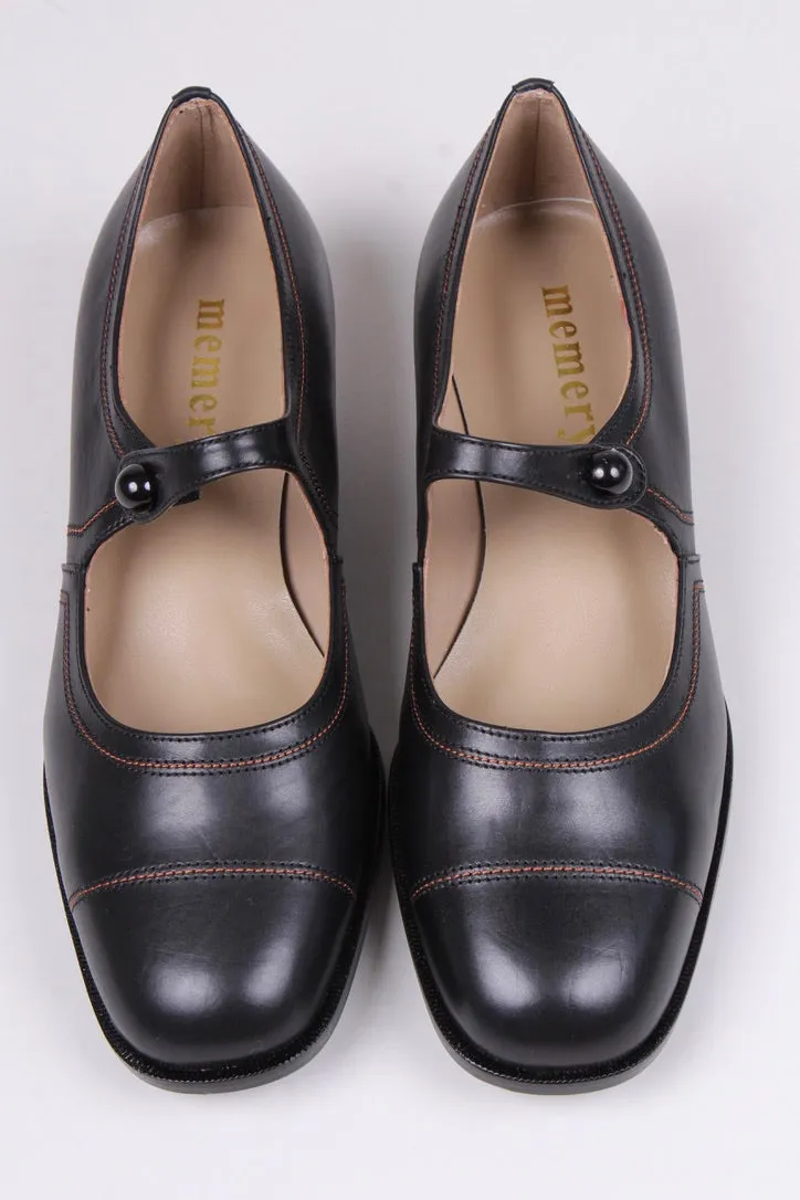 1920s Mary Jane everyday shoe - Black - Ruby