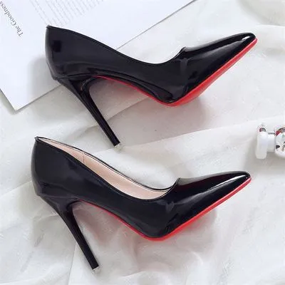2022 High Heel Pumps Sexy Fuß Fetisch Alternative Leidenschaft Sexy Rote Untere Spitz 10 CM