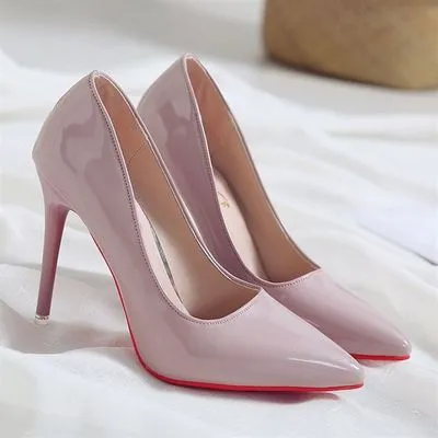 2022 High Heel Pumps Sexy Fuß Fetisch Alternative Leidenschaft Sexy Rote Untere Spitz 10 CM