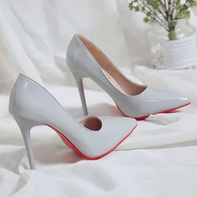 2022 High Heel Pumps Sexy Fuß Fetisch Alternative Leidenschaft Sexy Rote Untere Spitz 10 CM