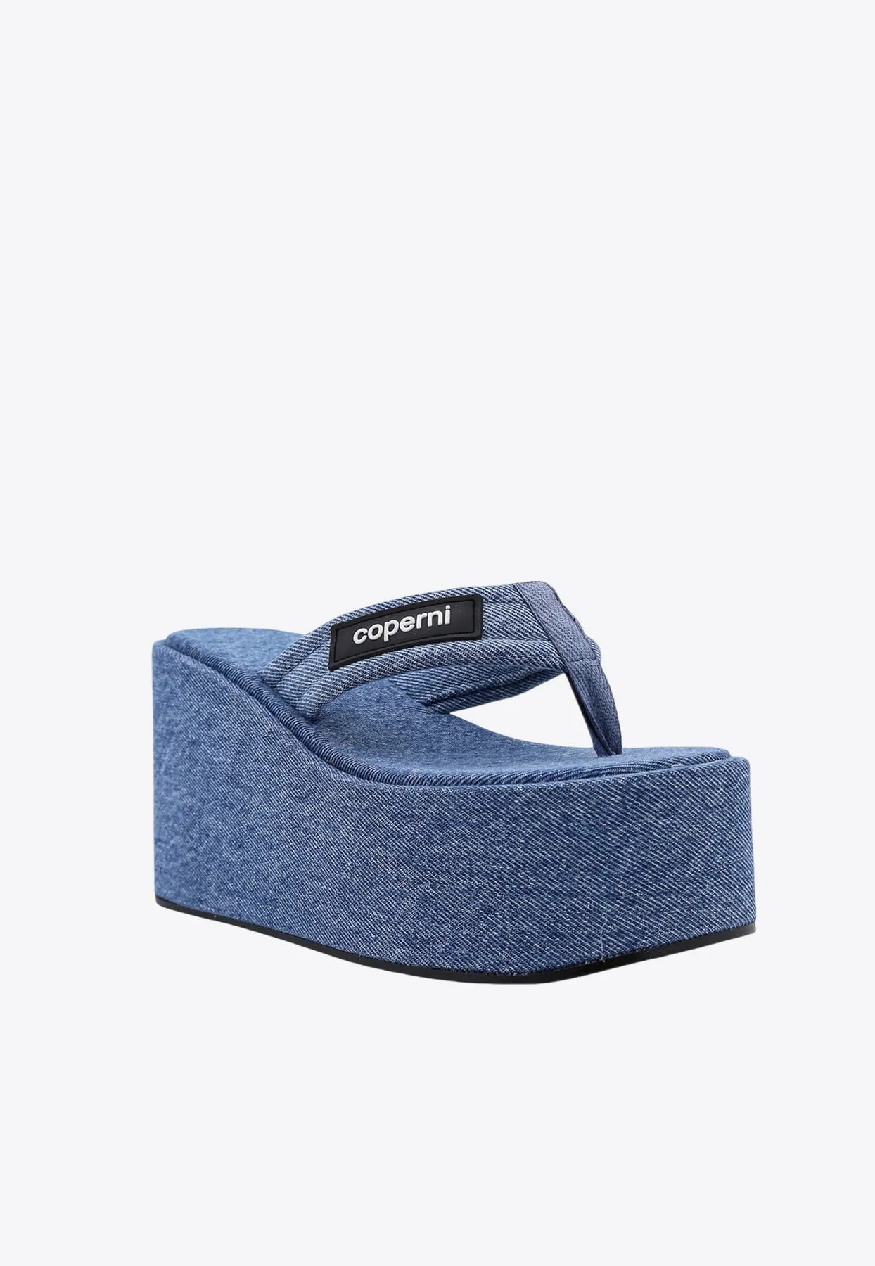 95 Denim Flatform Wedge Sandals