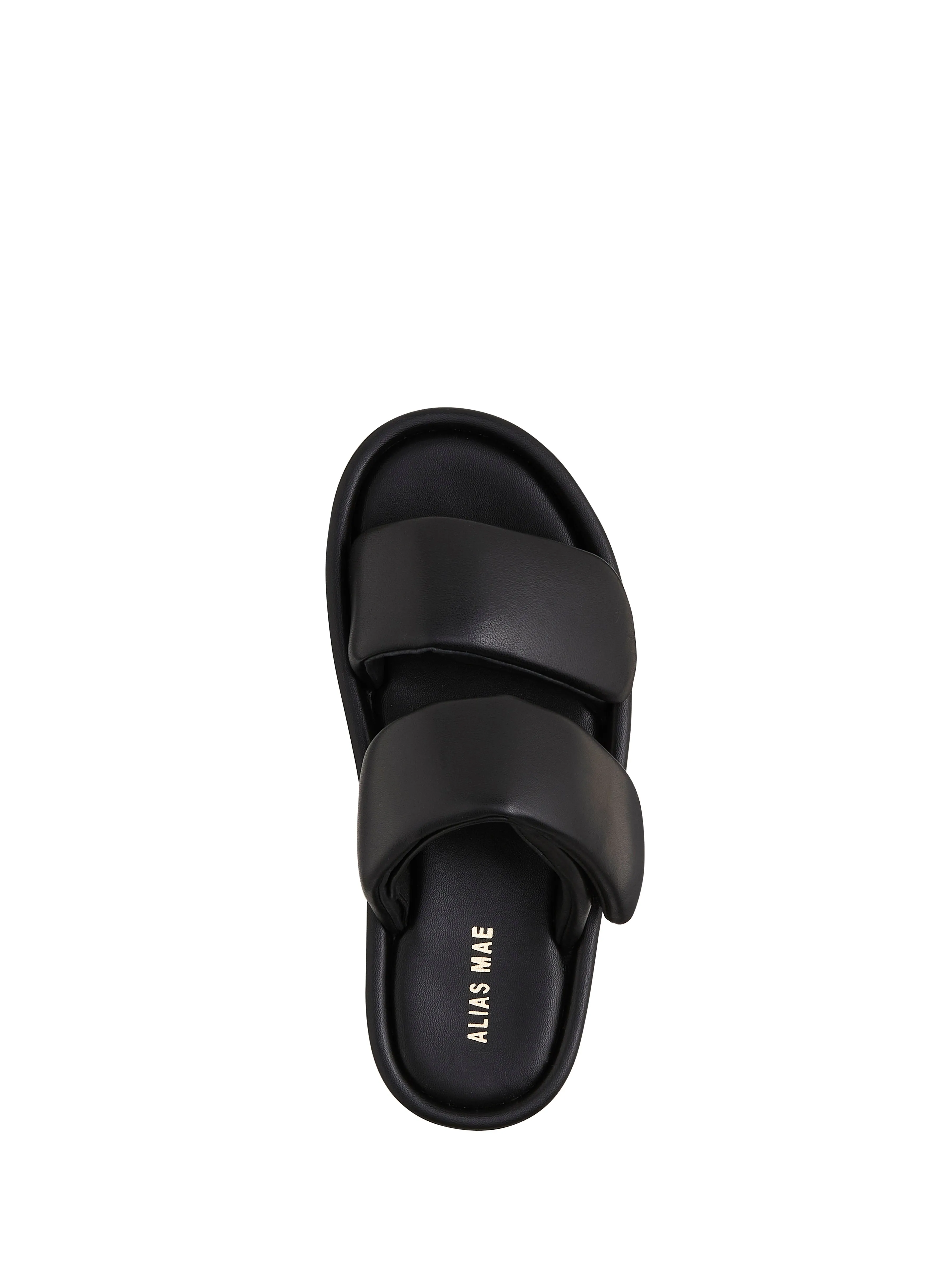ALIAS MAE Womens Natalie Leather Sandals Black