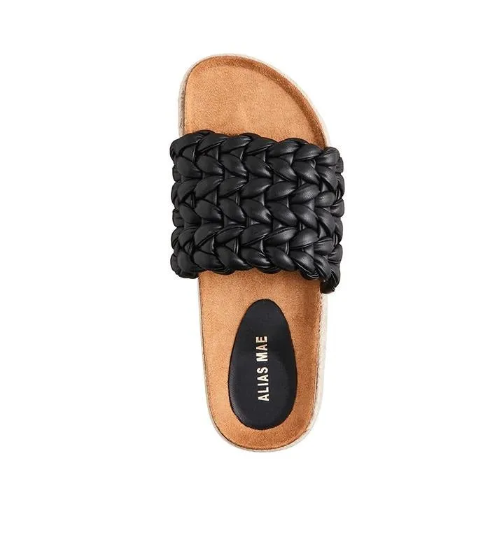 ALIAS MAE Womens Wilma Flatform Slides Black