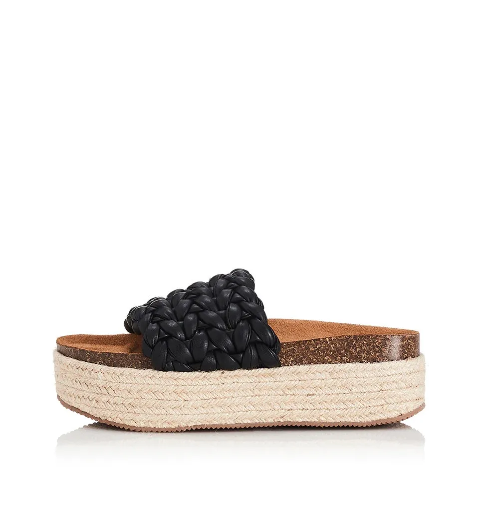 ALIAS MAE Womens Wilma Flatform Slides Black