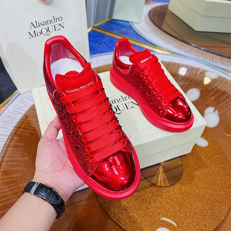 ALISANDRO MCQUEN EUROPEAN STYLE STARRY RHINESTONE CHUNKY SOLE UNISEX SNEAKER