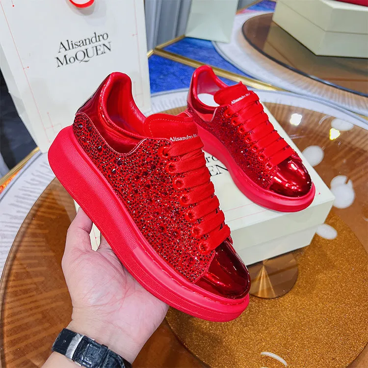 ALISANDRO MCQUEN EUROPEAN STYLE STARRY RHINESTONE CHUNKY SOLE UNISEX SNEAKER