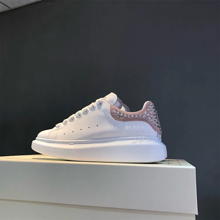 ALISANDRO MOQUEN GRAMMY CHUNKY SOLE LEATHER SNEAKER WITH RHINESTONE