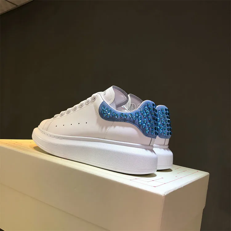 ALISANDRO MOQUEN GRAMMY CHUNKY SOLE LEATHER SNEAKER WITH RHINESTONE