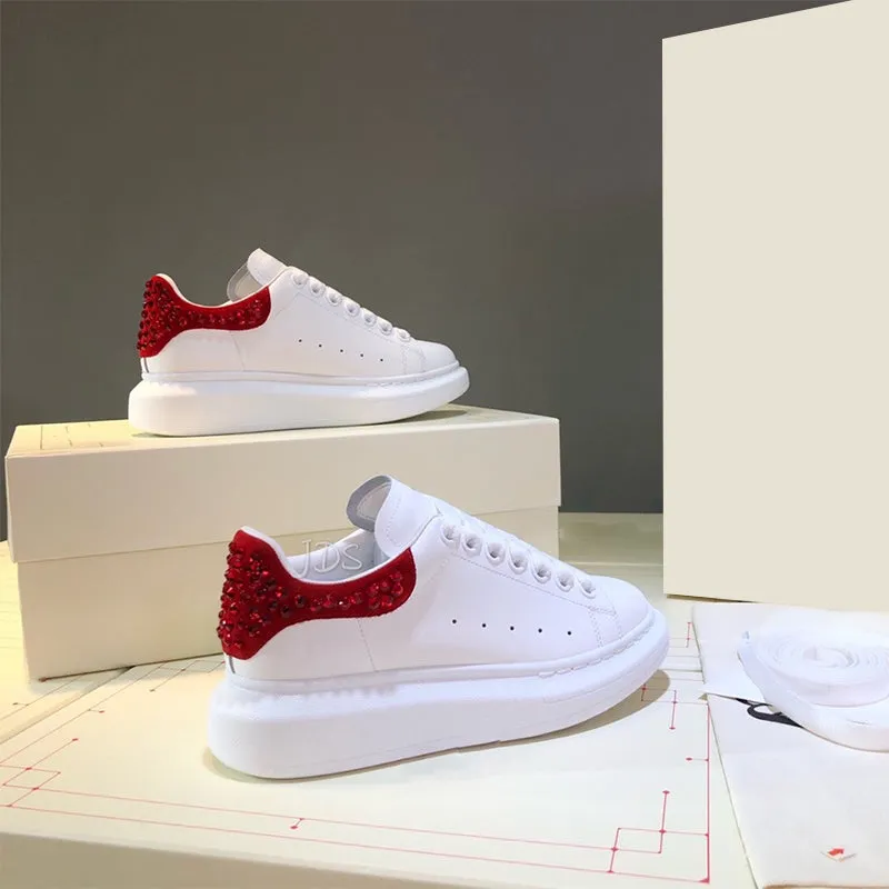 ALISANDRO MOQUEN GRAMMY CHUNKY SOLE LEATHER SNEAKER WITH RHINESTONE