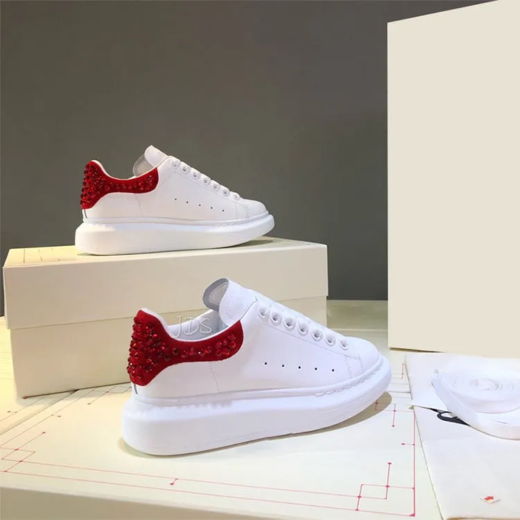 ALISANDRO MOQUEN GRAMMY CHUNKY SOLE LEATHER SNEAKER WITH RHINESTONE