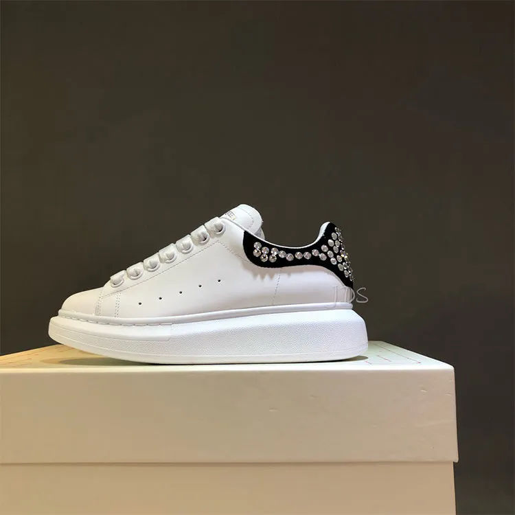 ALISANDRO MOQUEN GRAMMY CHUNKY SOLE LEATHER SNEAKER WITH RHINESTONE