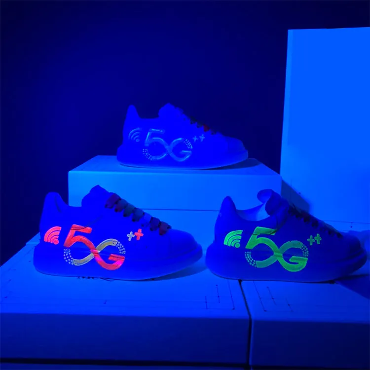 ALISANDRO MOQUEN HAND PAINTED GRAFFITI 5G CHUNKY SOLE LEATHER SNEAKER