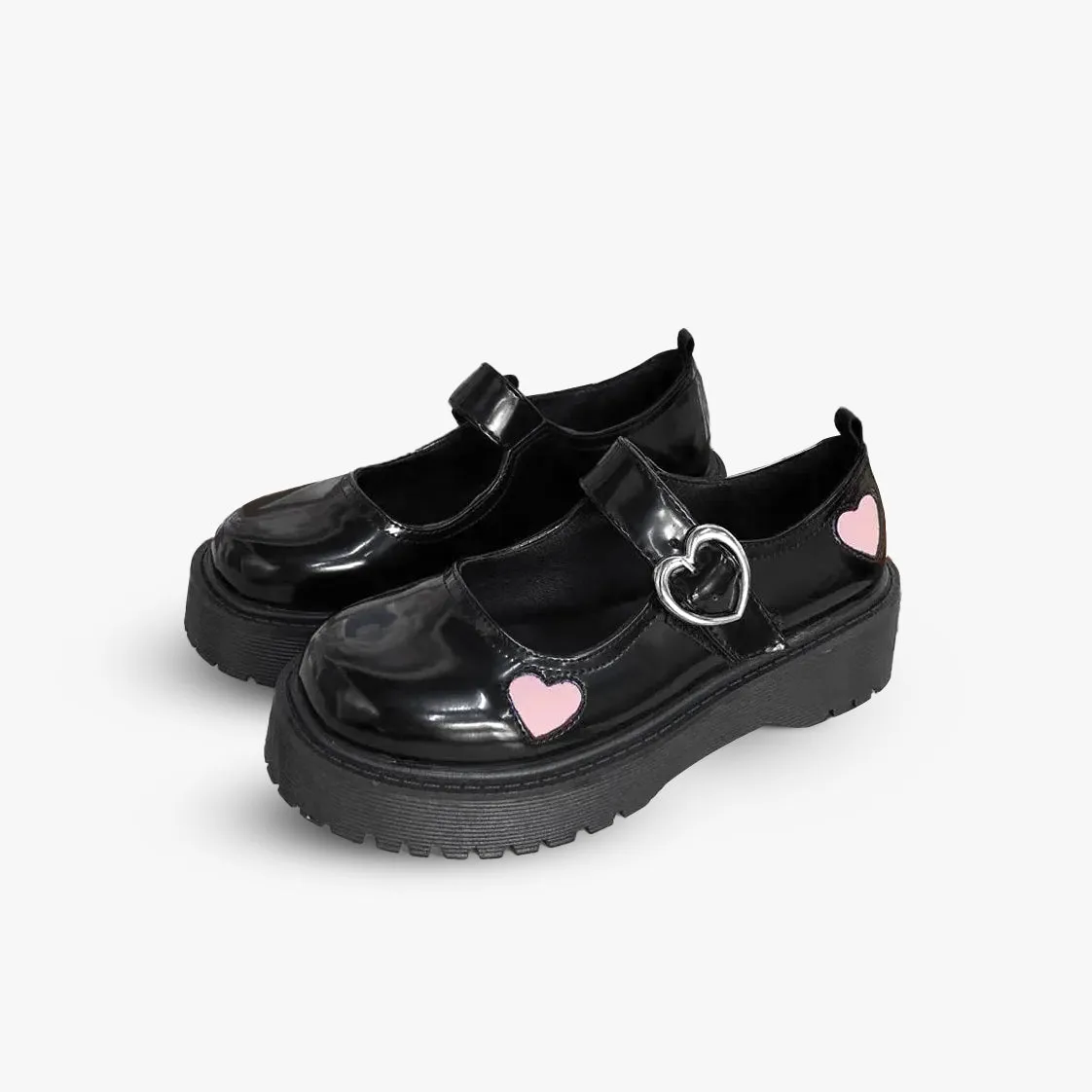 Annie Pink Heart Mary Janes
