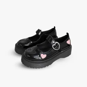 Annie Pink Heart Mary Janes