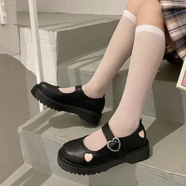 Annie Pink Heart Mary Janes