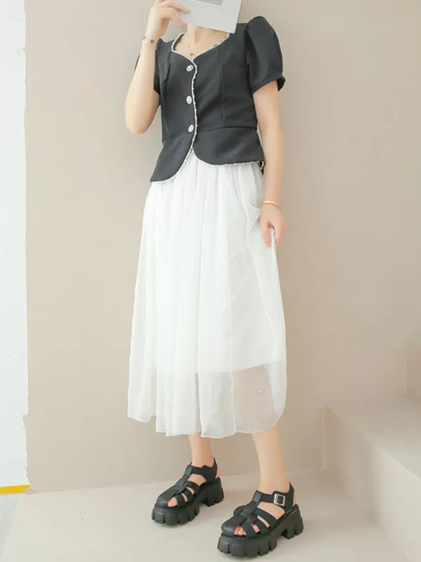 Belt Buckle Hollow Round-Toe Split-Joint Sandals Platform Shoes Gladiators