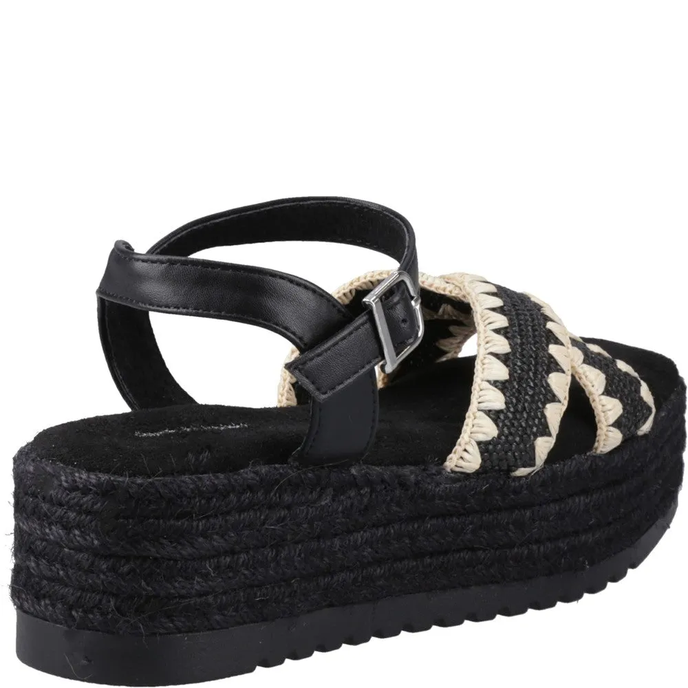 Black Jemma Espadrille Sandals