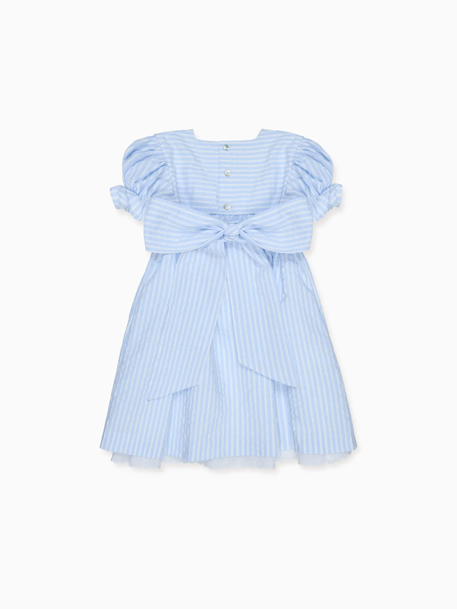 Blue Stripe Zoe Girl Empire Dress