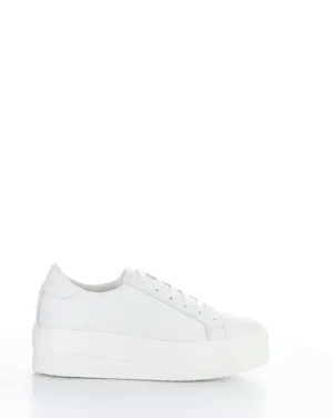 Bos & Co "Maya" White flatform sneaker