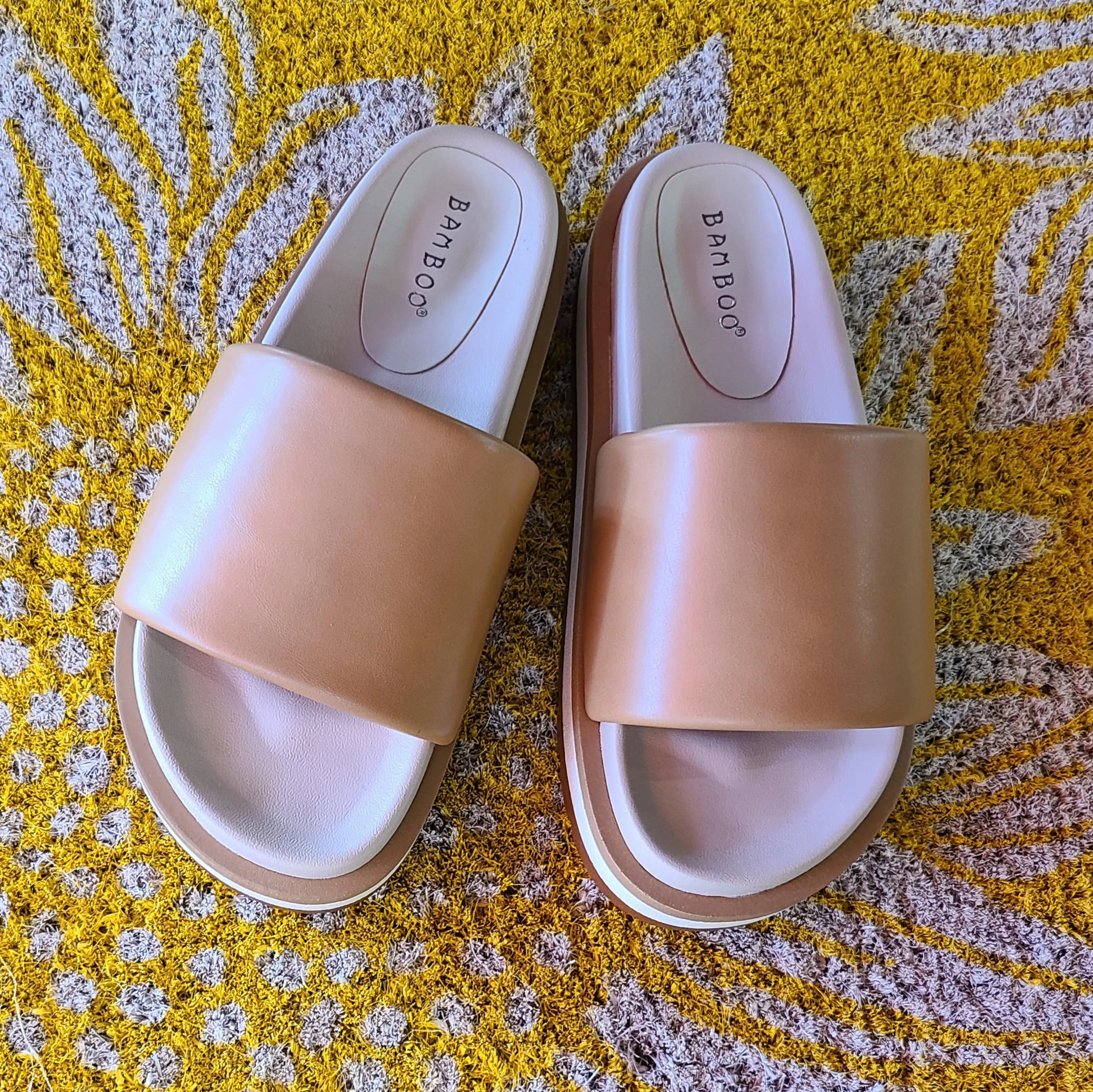 Ccocci Cake Stripe Layered Platform Sole Slide