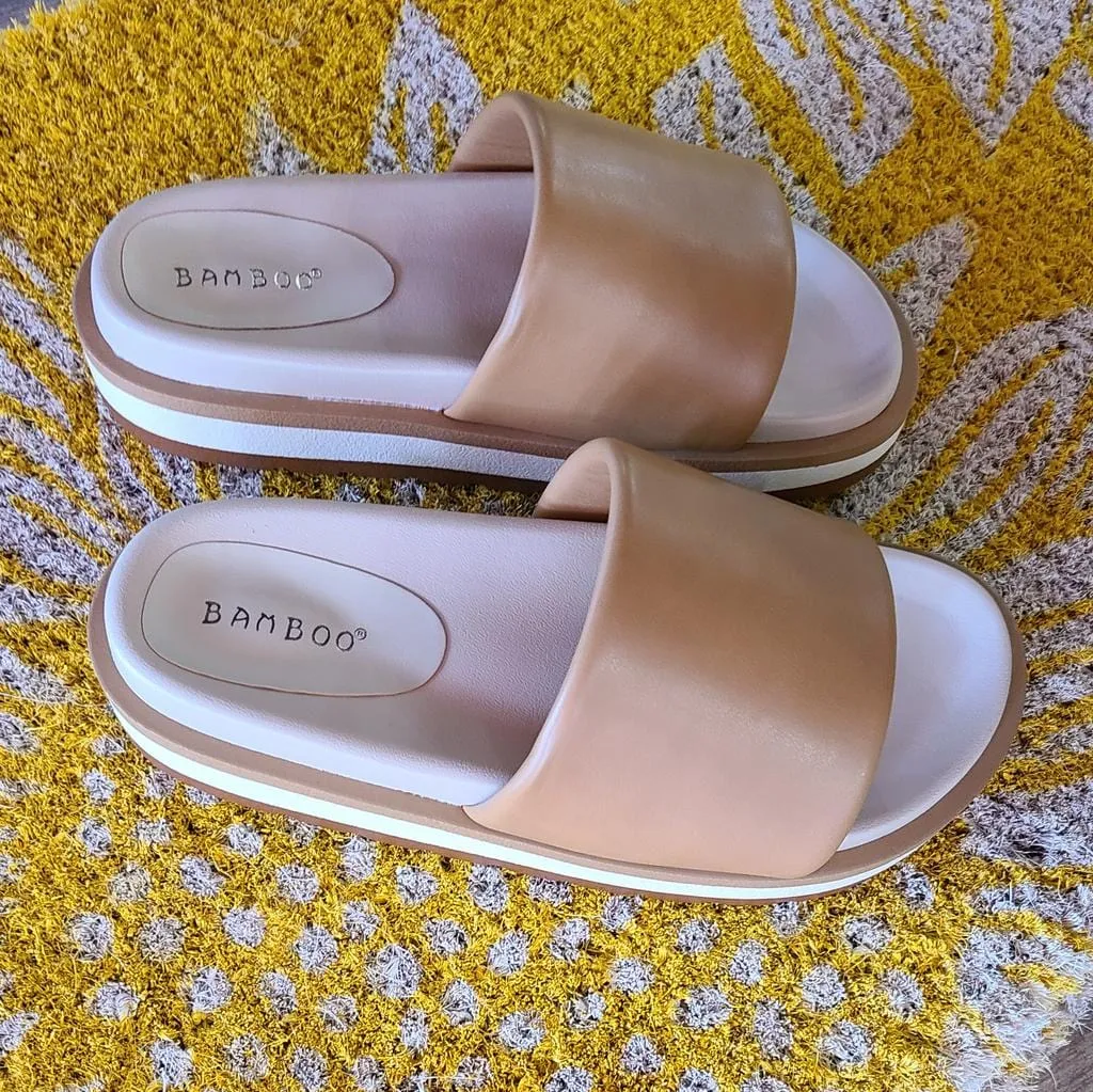 Ccocci Cake Stripe Layered Platform Sole Slide