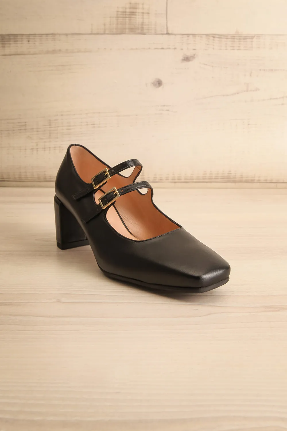 Chiredzi Black | Pointed Toe Mary-Jane Heels