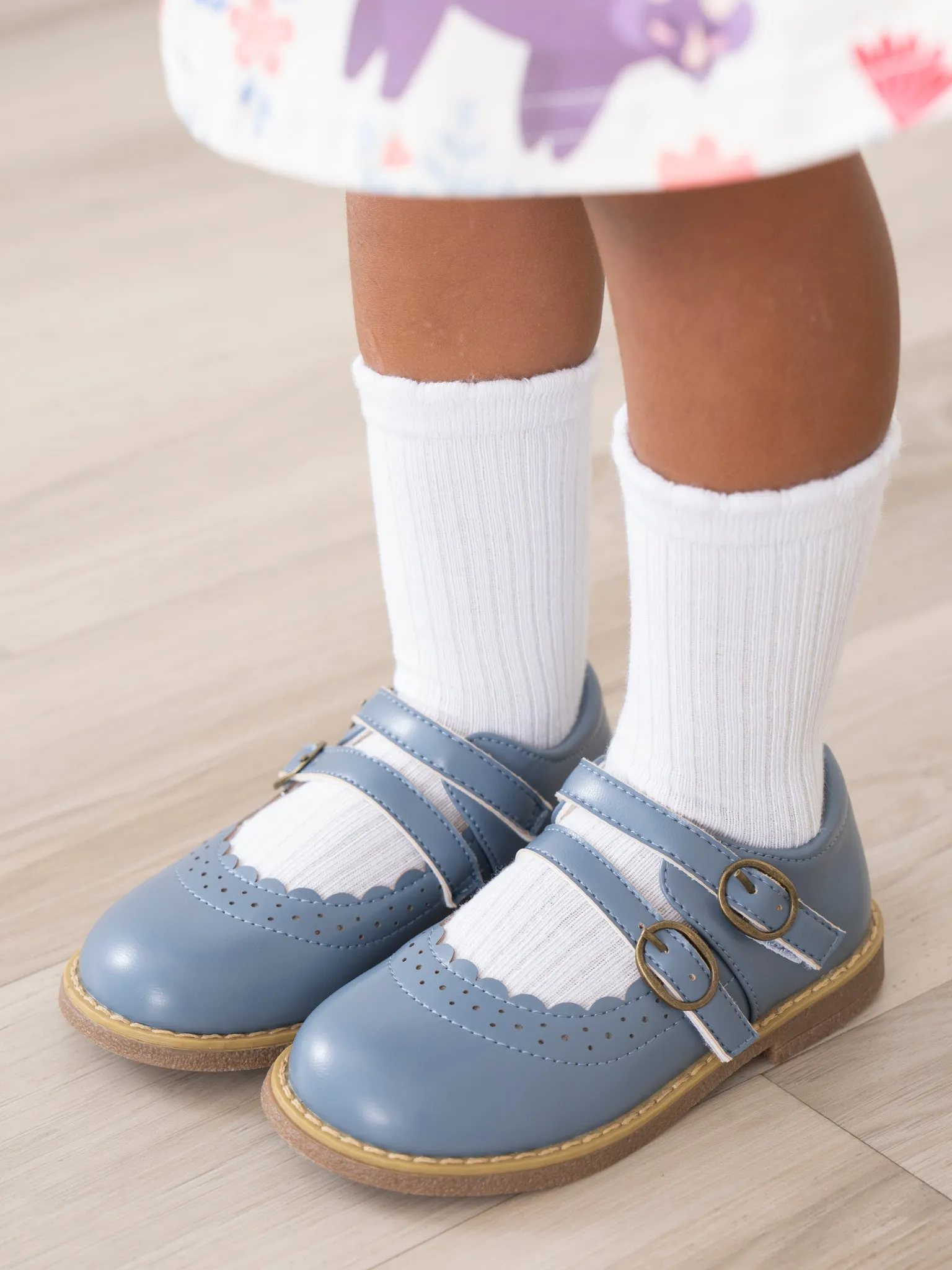 Double Buckle Mary Jane Hard Sole Shoes