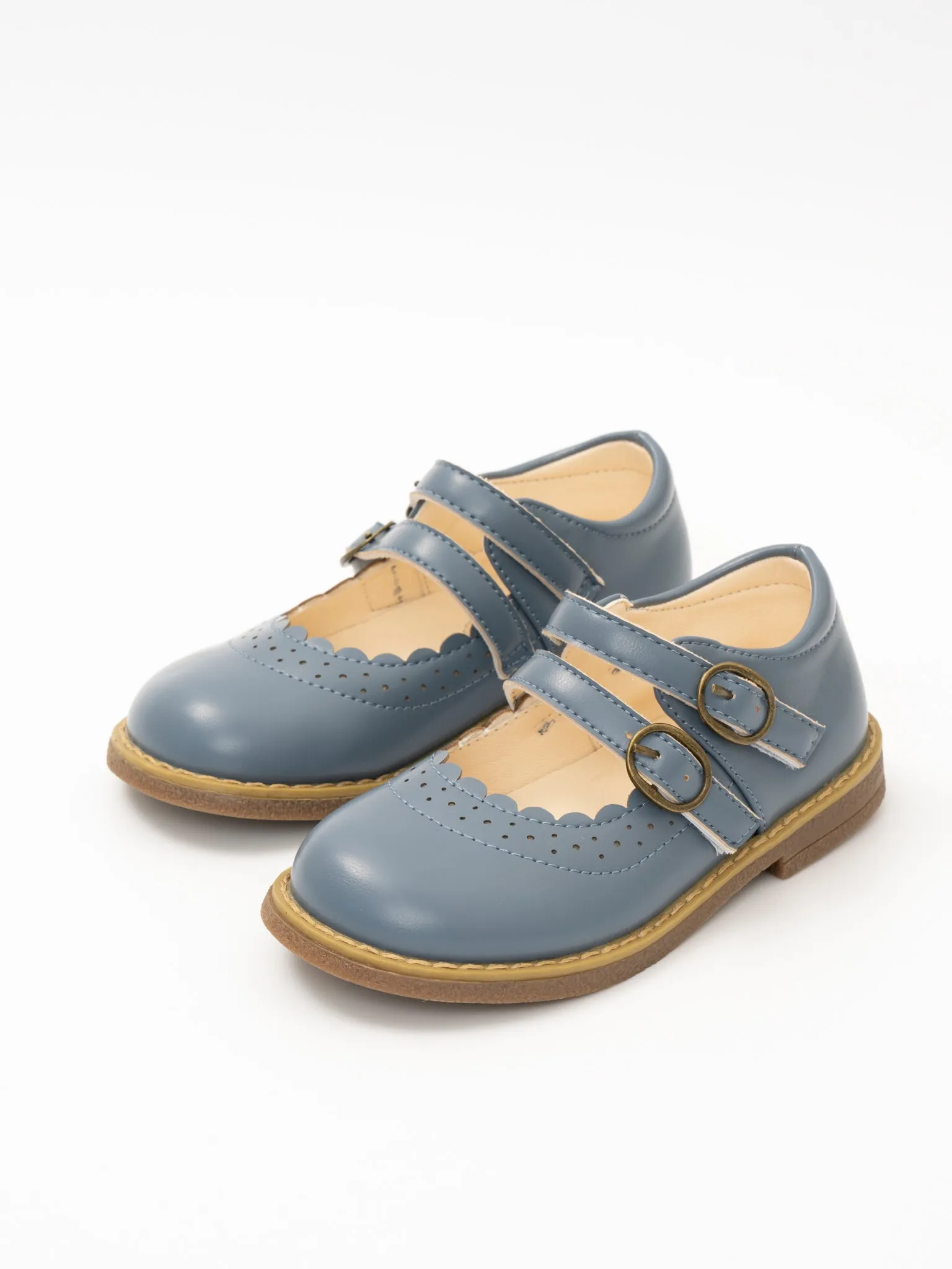 Double Buckle Mary Jane Hard Sole Shoes