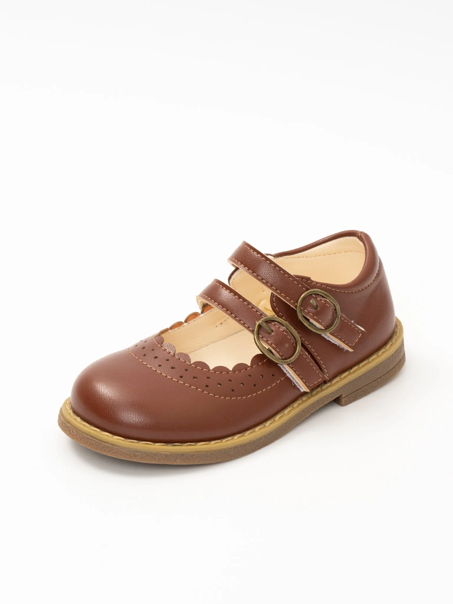 Double Buckle Mary Jane Hard Sole Shoes