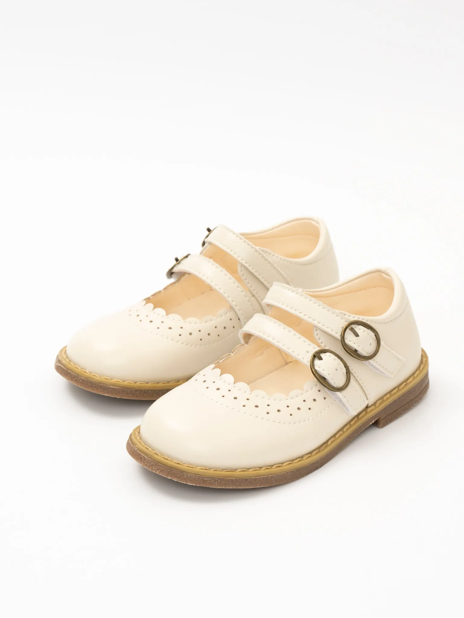 Double Buckle Mary Jane Hard Sole Shoes