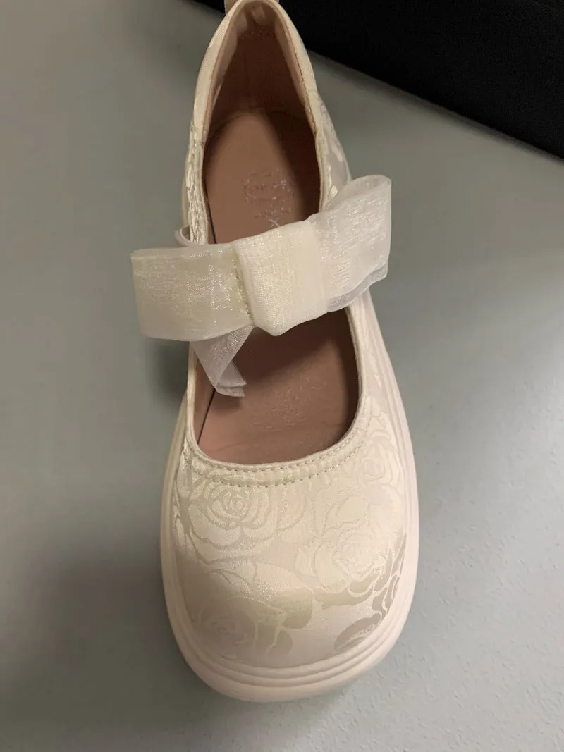 Elegant Bow Mary Janes
