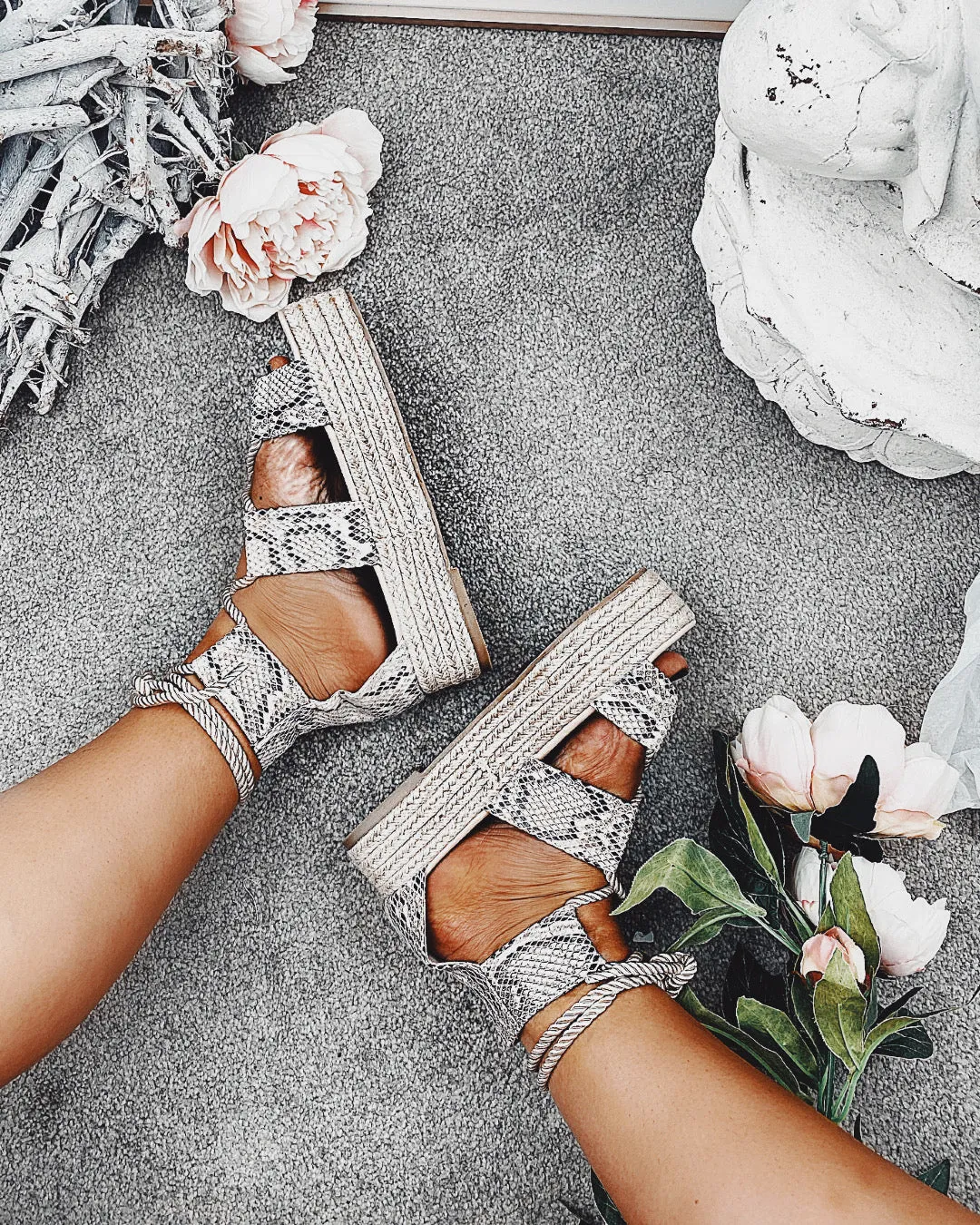 Empire Sandals Snake Print