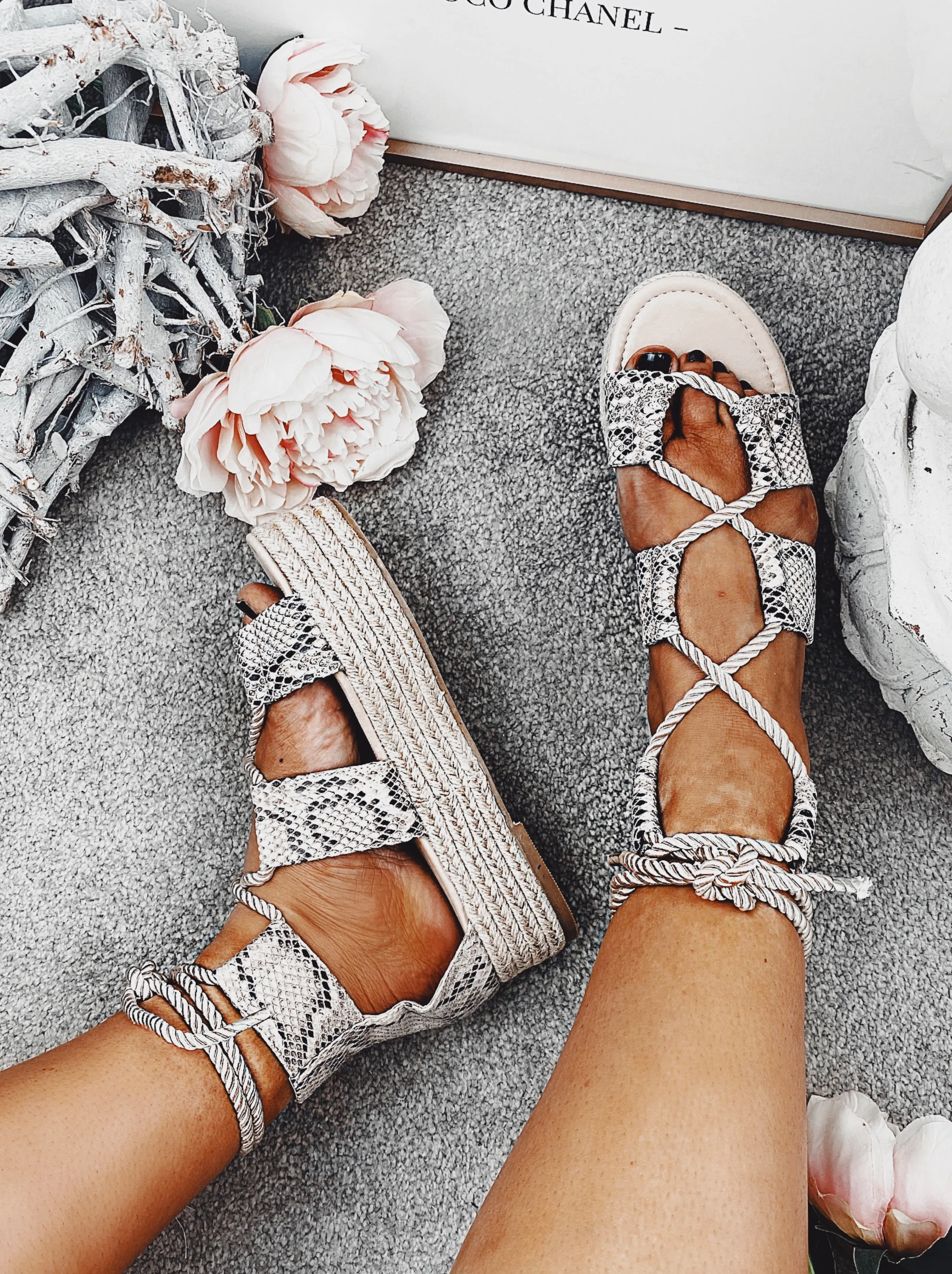 Empire Sandals Snake Print