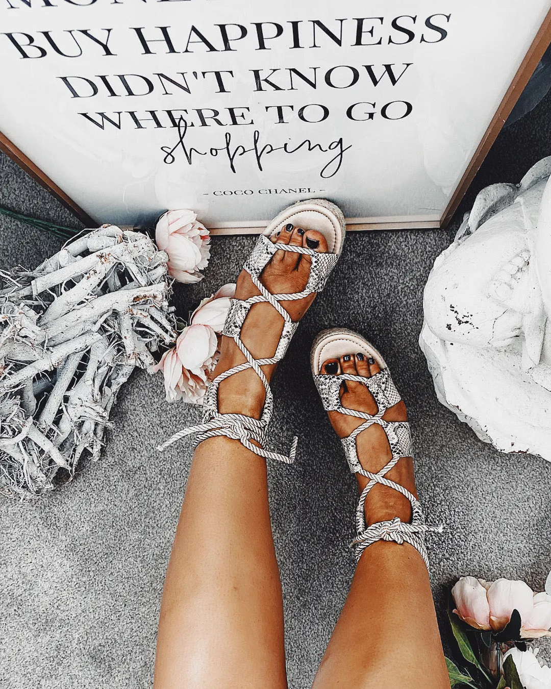 Empire Sandals Snake Print