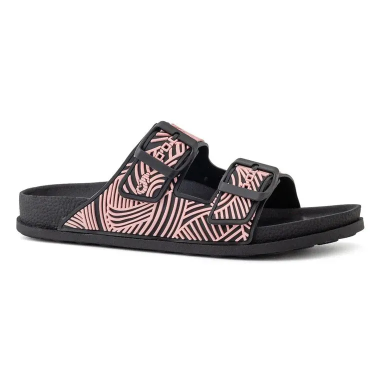 Fantasy "Riviera" Black/Pink - Flatform Sandal