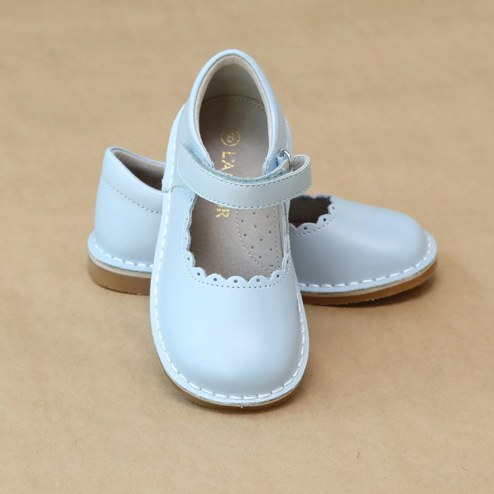 Girls Scalloped Stitch Down Mary Jane