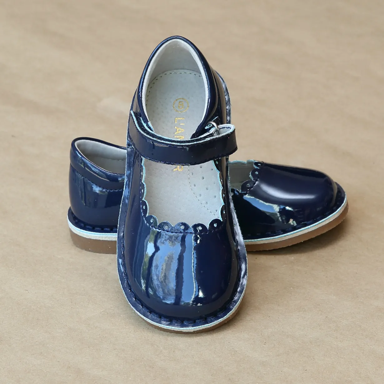 Girls Scalloped Stitch Down Mary Jane