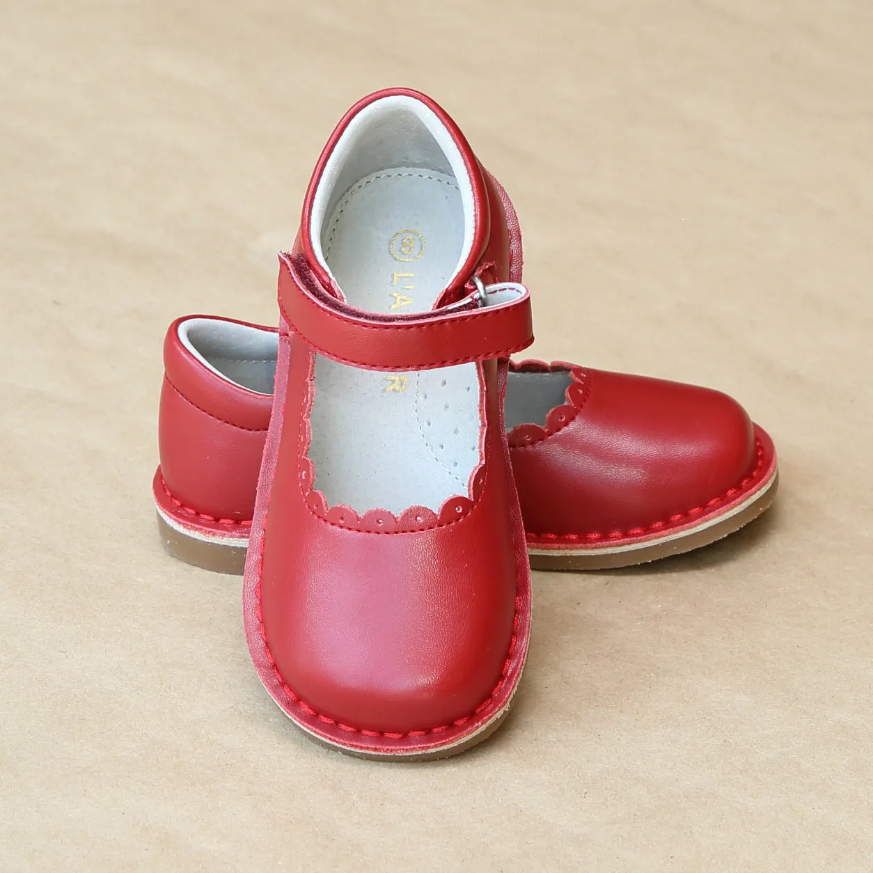 Girls Scalloped Stitch Down Mary Jane