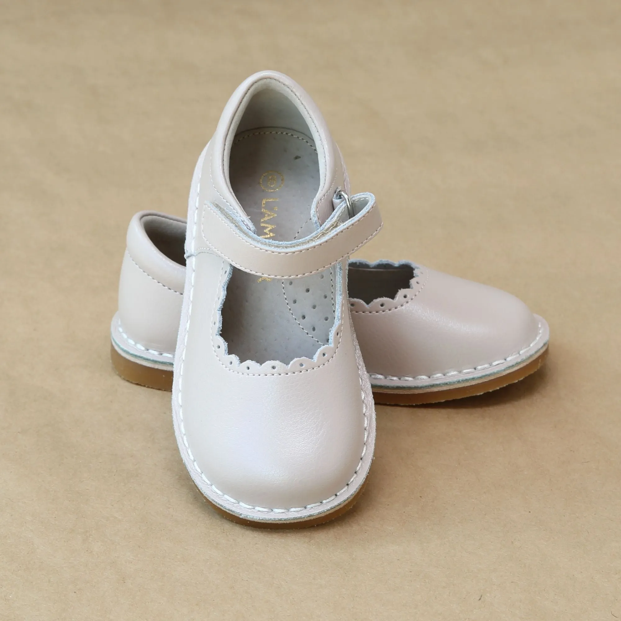 Girls Scalloped Stitch Down Mary Jane