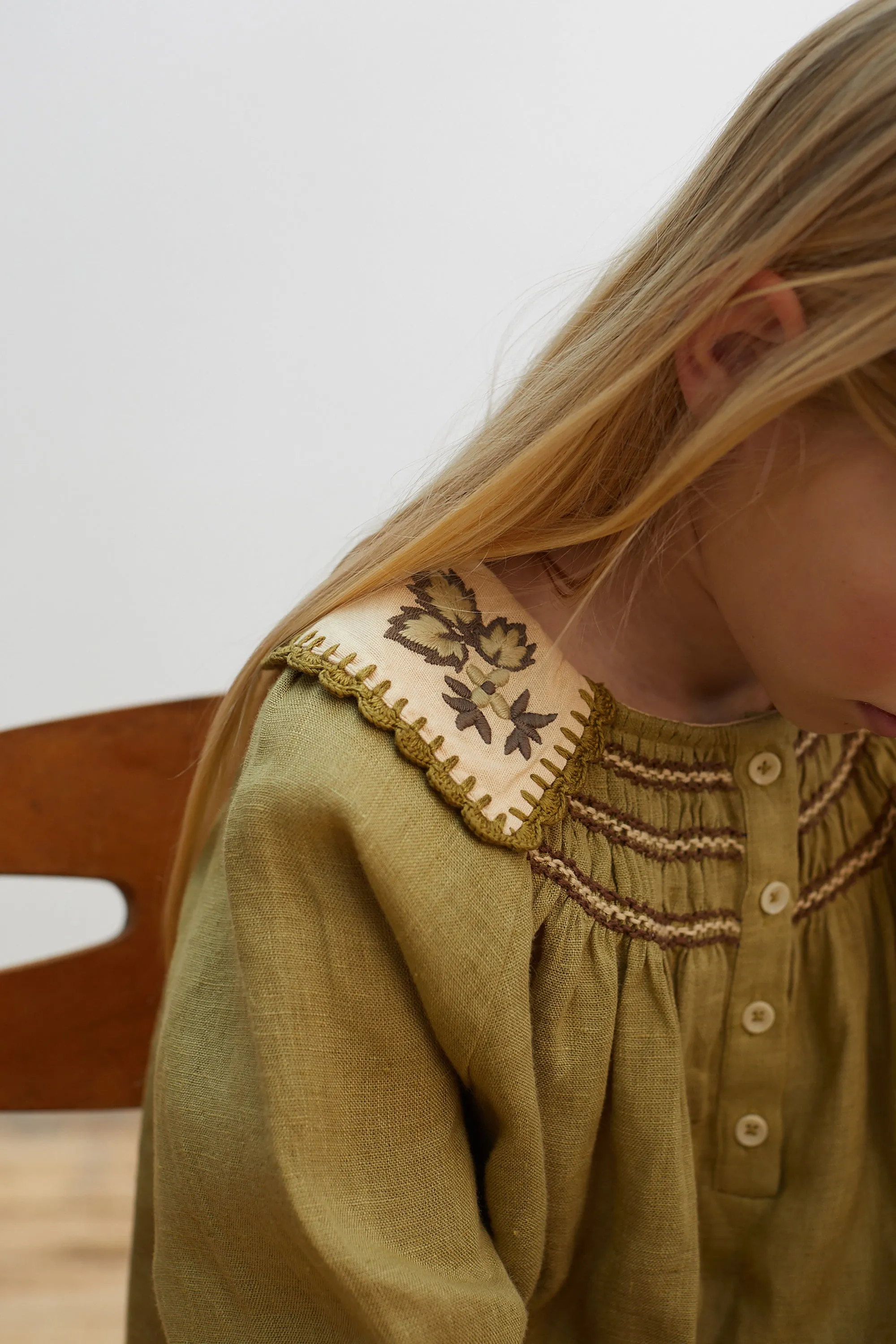 'Hazel' Blouse - Lichen