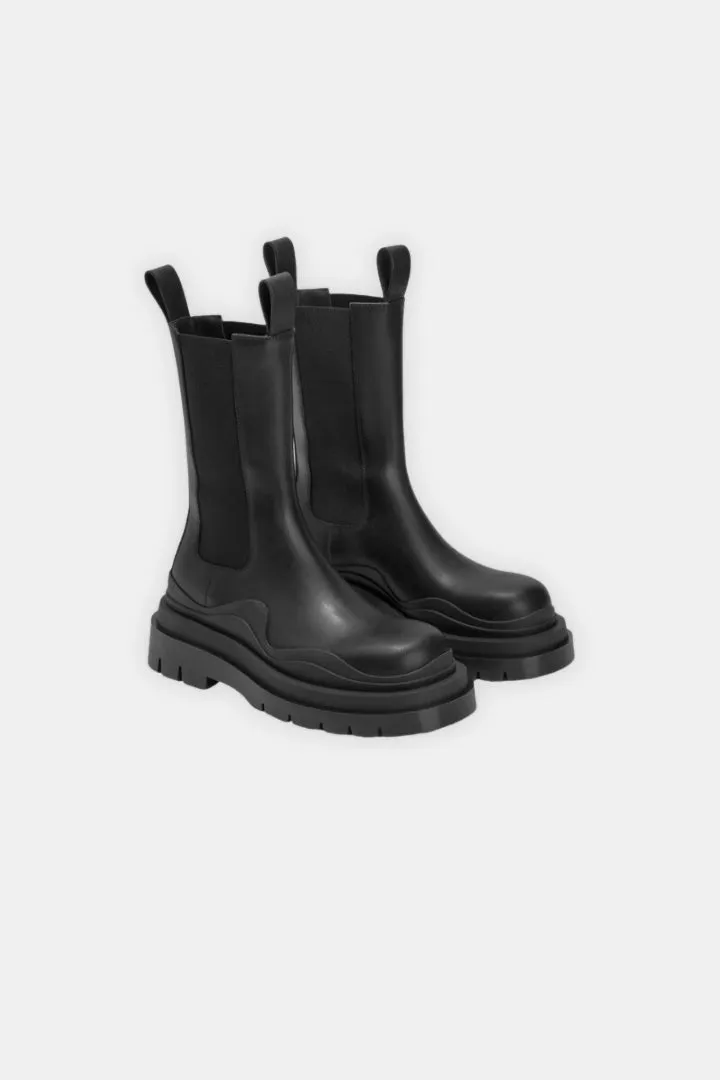 High Chelsea Leather Boots