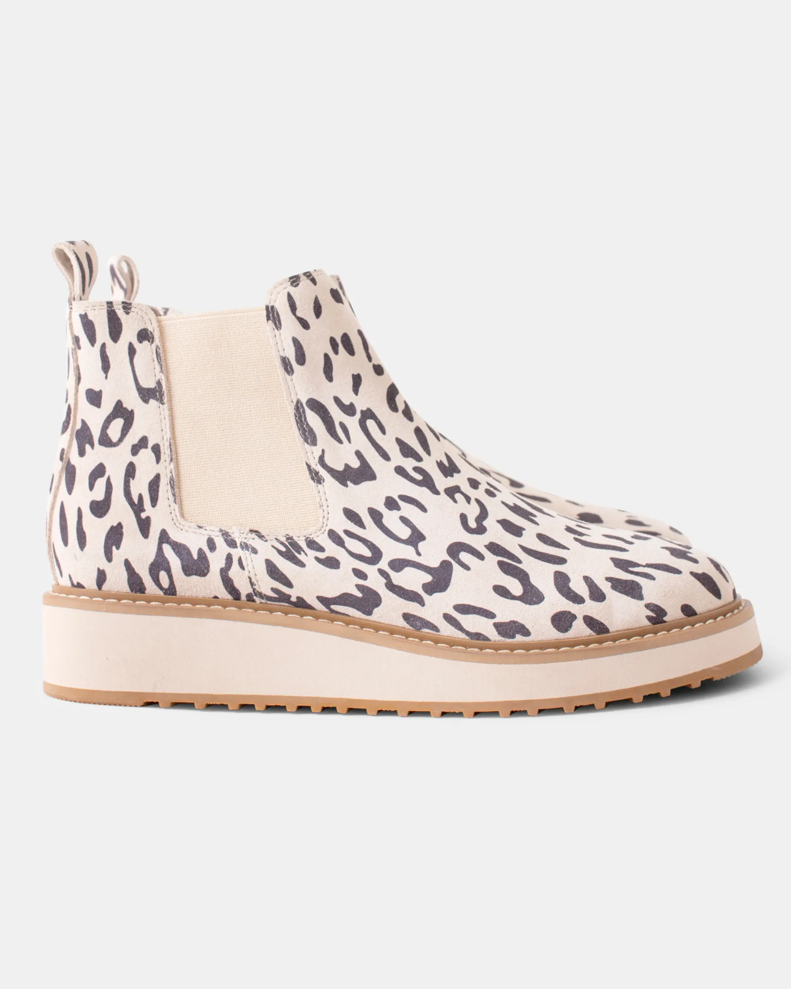Jade Leather Boot - Vanilla Leopard Suede