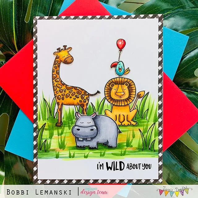 Jane's Doodles Clear Stamps 4"x6" - Wild*