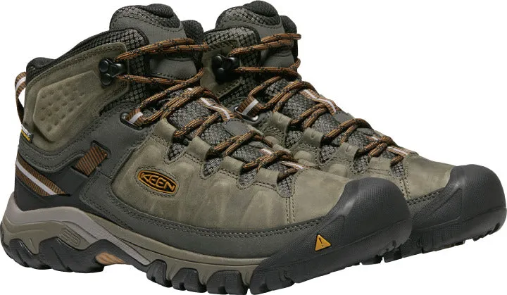 'Keen Outdoor' Men's Targhee III WP Mid Hiker - Black Olive / Golden Brown (Wide)