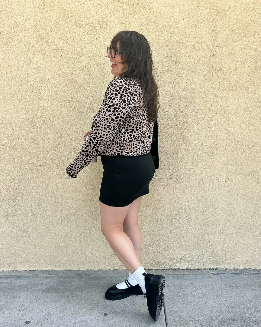 Leopard Print Round Neck Button Down Cardigan And Cami Set