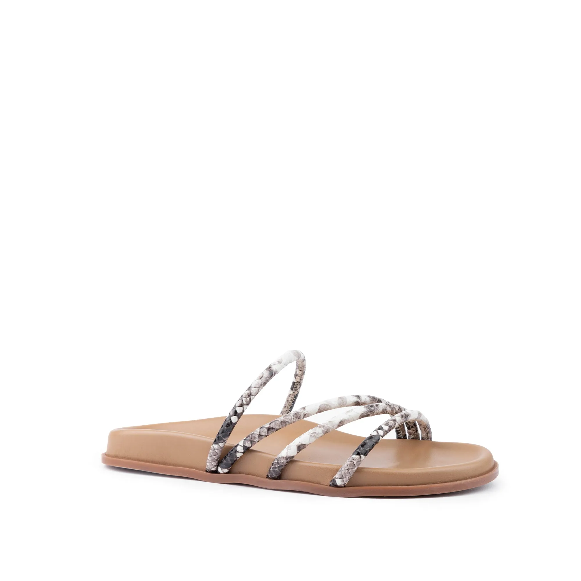 Milena Slides Beige Snake