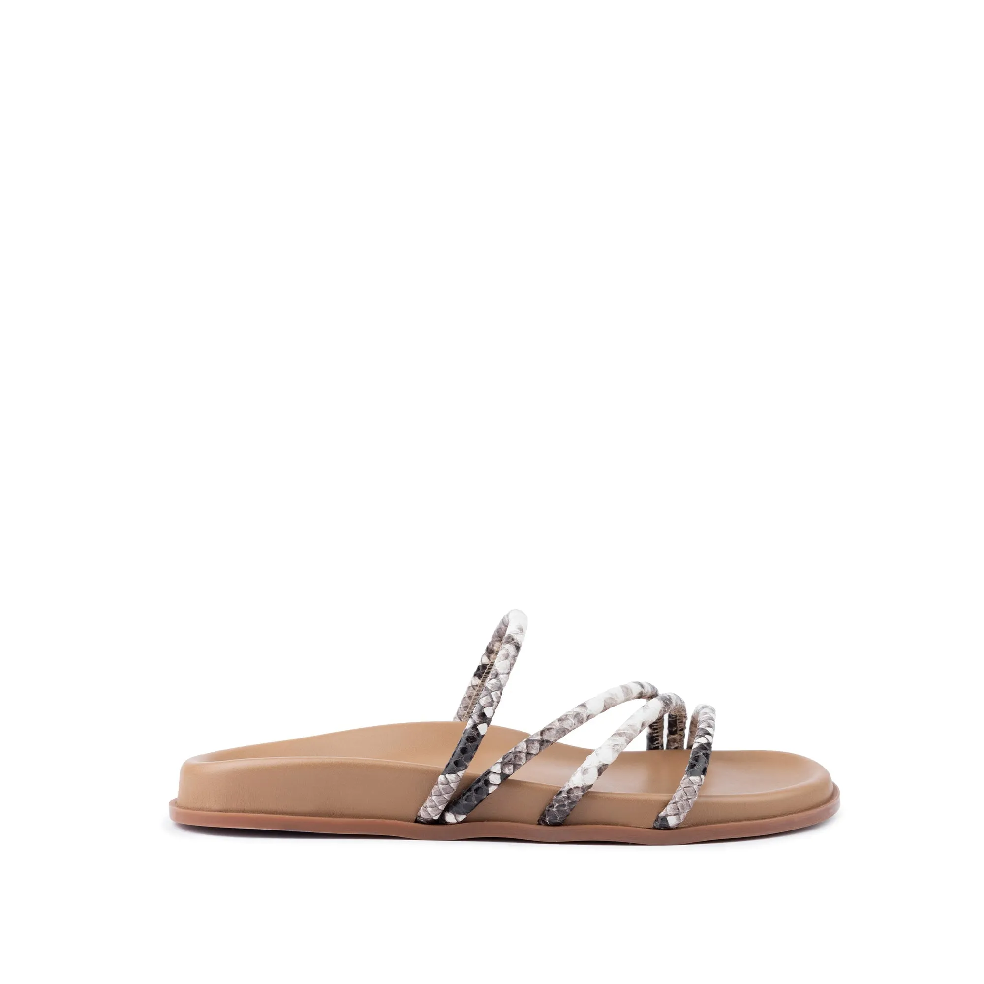 Milena Slides Beige Snake