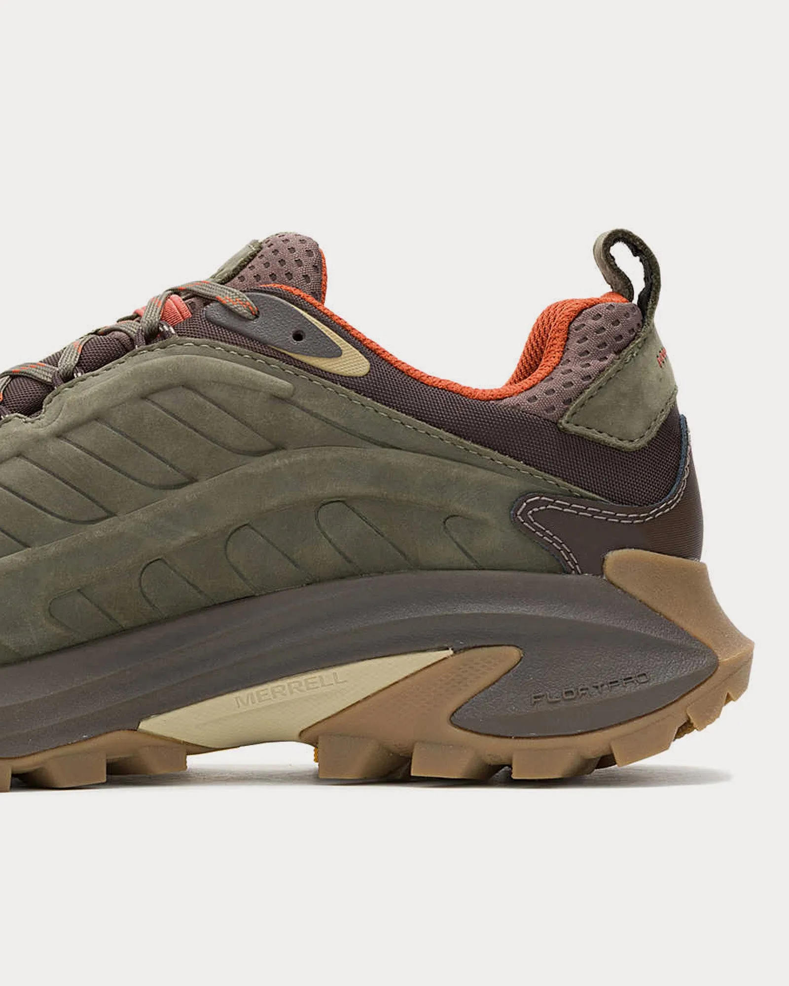 Moab Speed 2 Leather Waterproof Olive Running Shoes