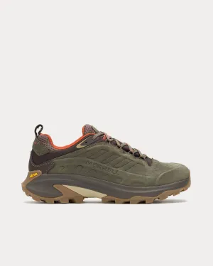 Moab Speed 2 Leather Waterproof Olive Running Shoes