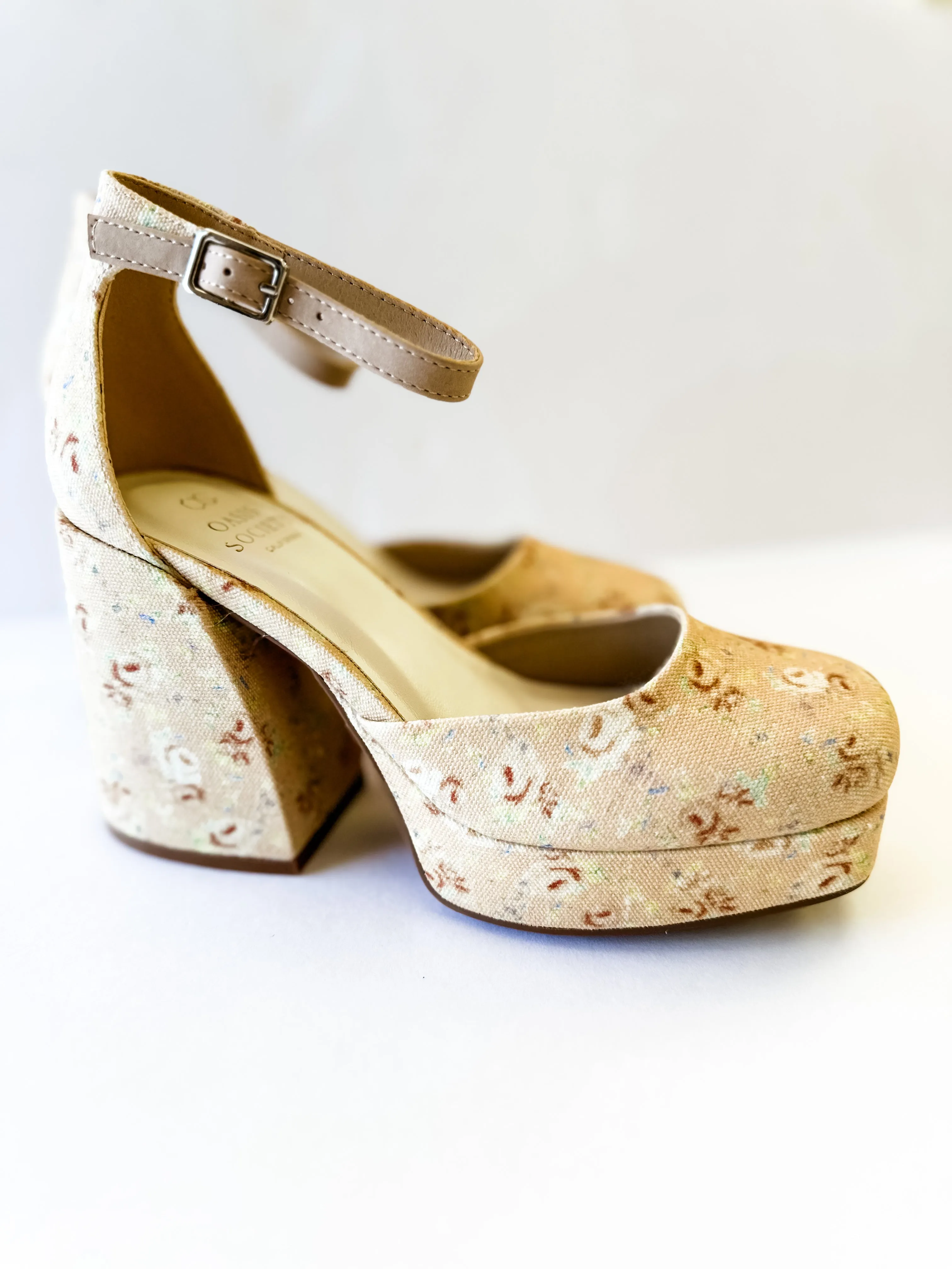 Oslo Floral Platform Mary Janes - FINAL SALE